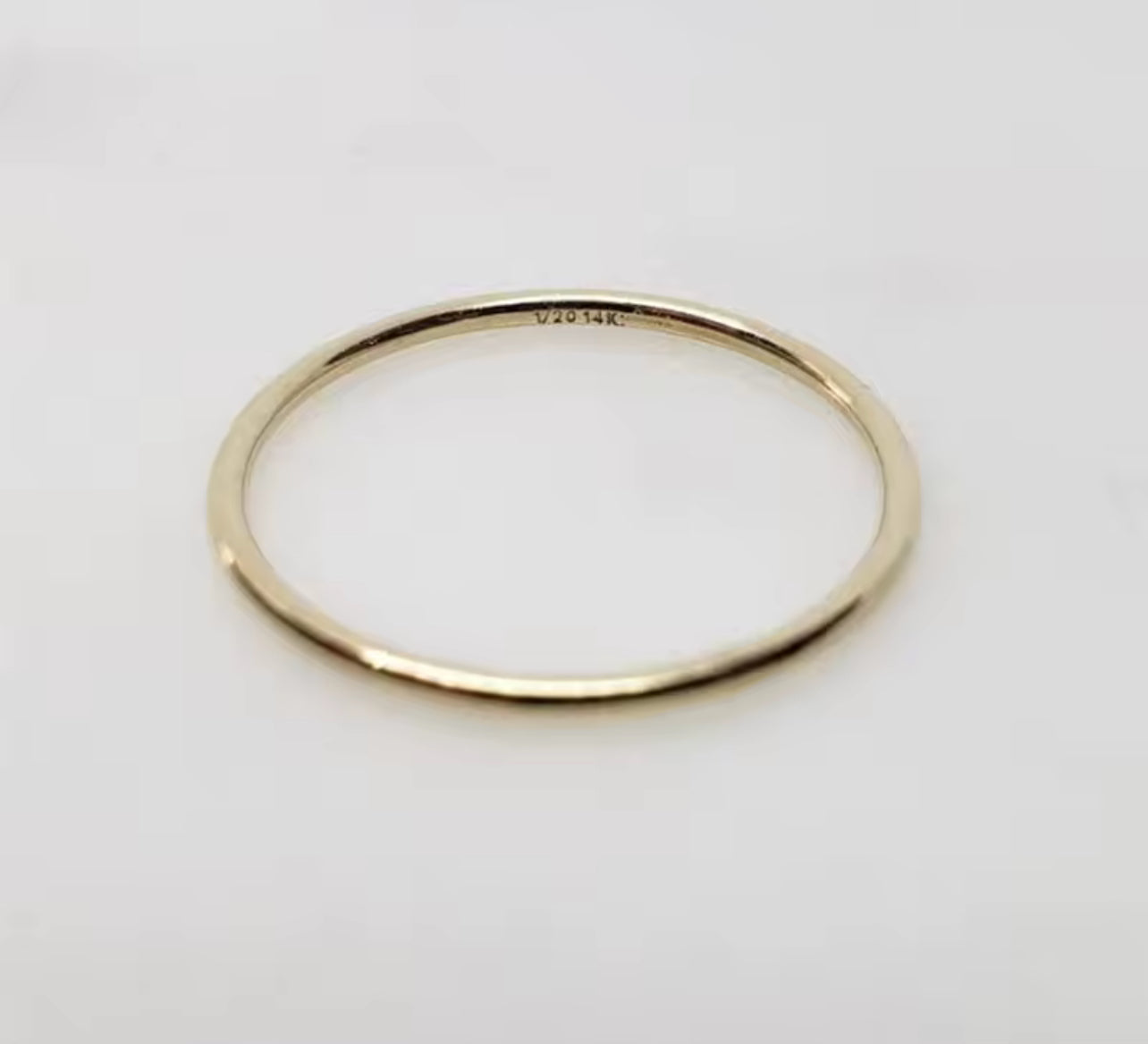14K Gold Thin Stacking Ring