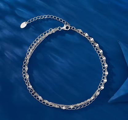 Layered Silver / Gold Chain Anklet