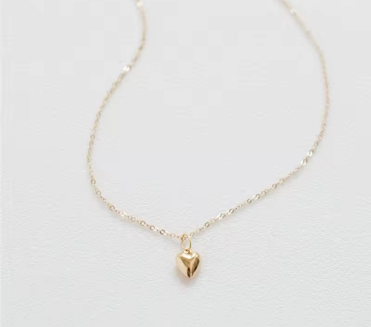 14K Gold Love Heart Pendant Necklace