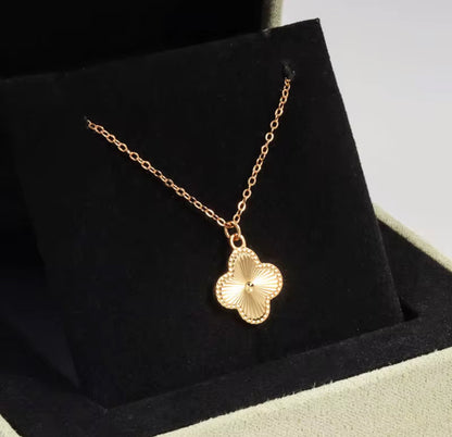 Silver Four Leaf Clover Pendant Necklace