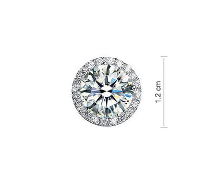 2 Carat Round Cut Lab Diamond Stud Earrings