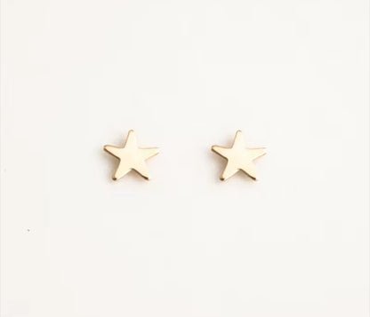 14K Gold Filled Dainty Star Stud Earrings