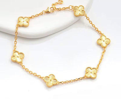Gold Four Leaf Clover Bracelet