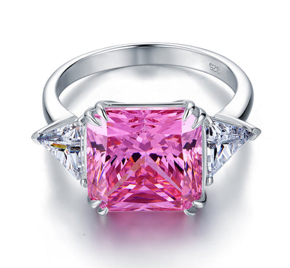 8 Cart Pink Lab Diamond Statement Engagement Ring