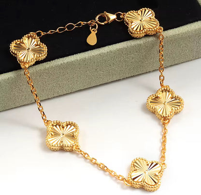 Gold Four Leaf Clover Bracelet