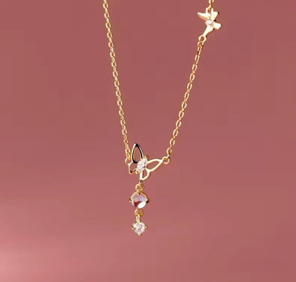 Silver / Gold Elegant Butterfly Necklace